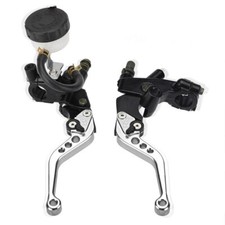Brake Clutch Levers Master Cylinder Reservoir Silver For Suzuki Gsxr600 Gsxr750