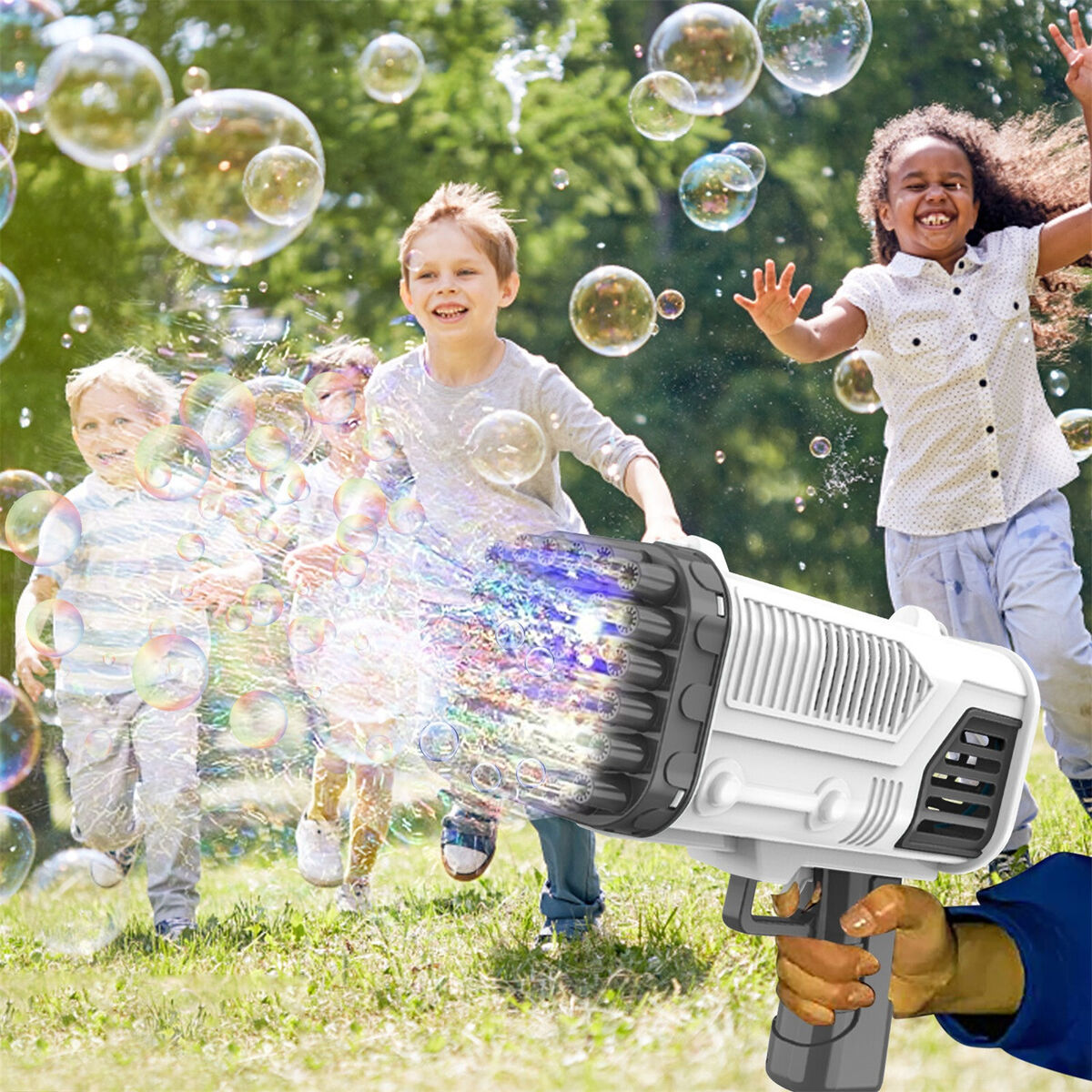 36 Holes Bubble Gun Automatic Bazooka Soap Water Bubble Machine Outdoor  Party🔥