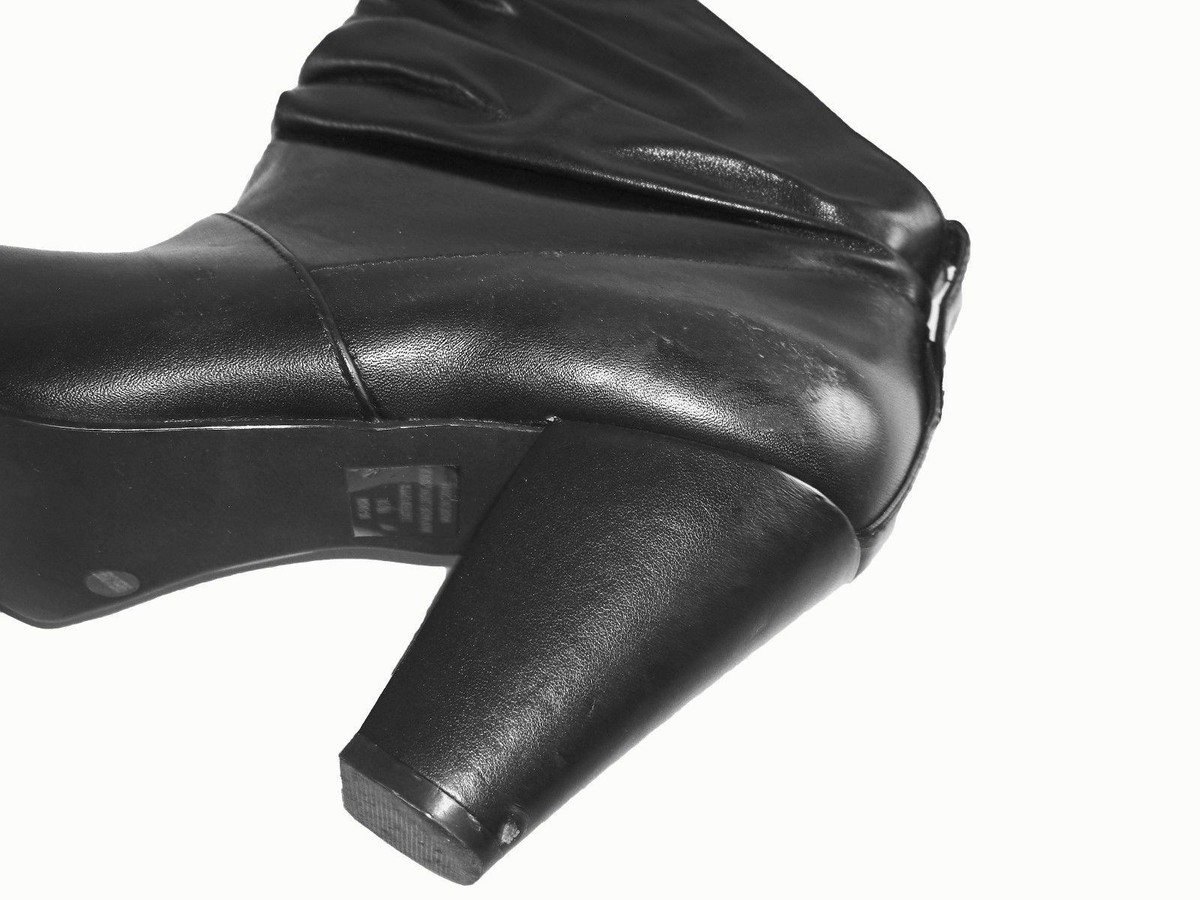 BCBGeneration Women's Dash Slouchy Ankle Boots Black Leather