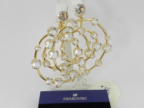 Swarovski Gold-Tone Crystal Orbital Clip-On Statement Earrings 5616920, NO BOX - Picture 2 of 4