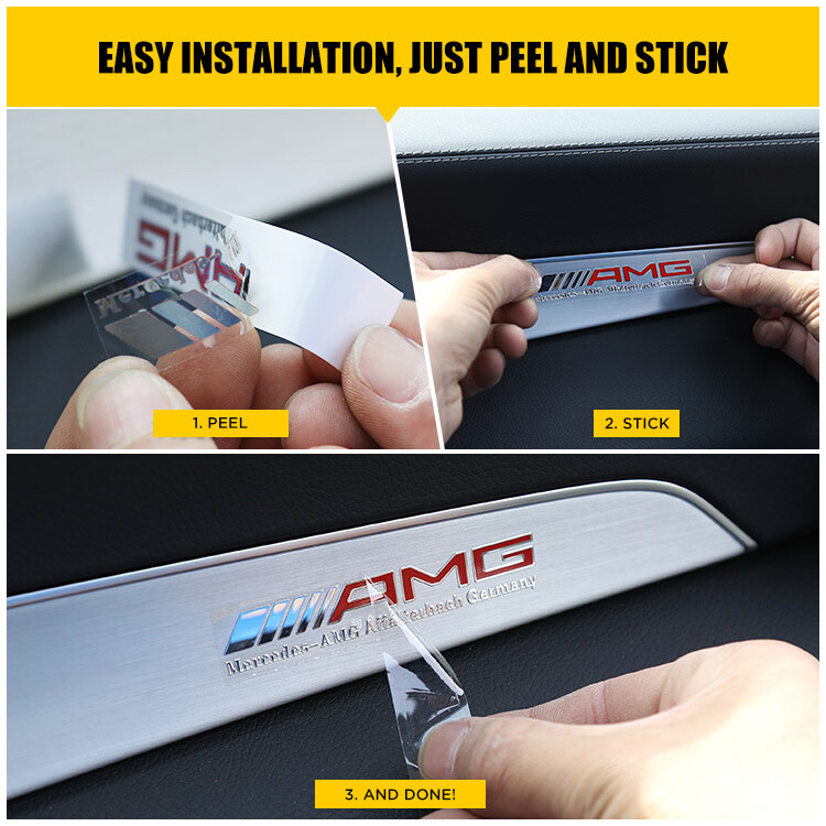 AMG Edition Interior Emblem Aluminum 3D Decal Sticker Badge Decorate ...