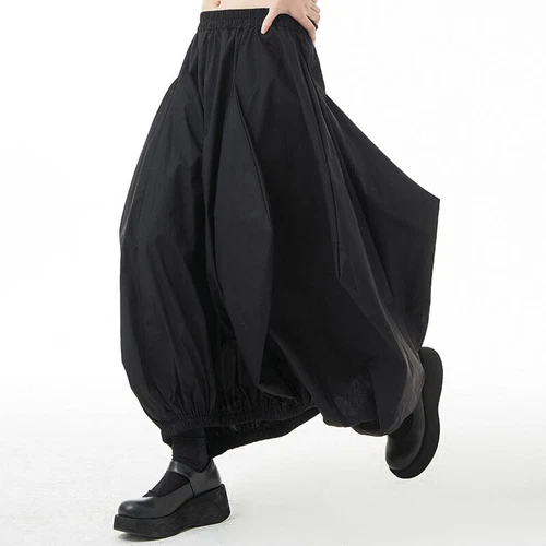 Japanese OversizedBaggy Skirts Cotton Elastic Waist Womens Punk Rock Gothic - Bild 3 von 5