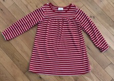 Hanna Andersson Stripe Long Sleeve Red Dress Sz 110 4-6 Yr Yrs Old Pre Owned