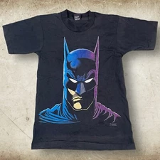Vintage 1989 Batman DC Comic Bruce Wayne T-Shirt Size S Single Stitch Superhero