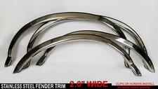 Fits 87-96 Bronco F150 Truck Chrome Polished Stainless Steel Fender Trim Set