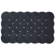 Home Furnishings By Larry Traverso HF LT Nautical Rope Rubber Doormat 18 x 30