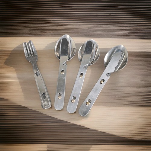 Camping Hiking Stainless Steel Utensil Set Spoon Fork Knife Bottle Opener Japan