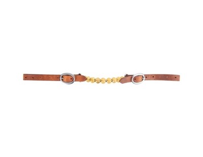 Martin Saddlery Curb Strap Brass Ball Buckles Quality Brown BBCURB