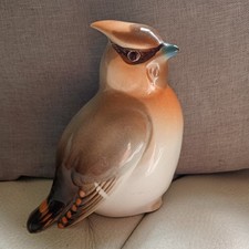 VINTAGE RUSSIAN USSR PORCELAIN WAXWING BIRD 4" 10CM