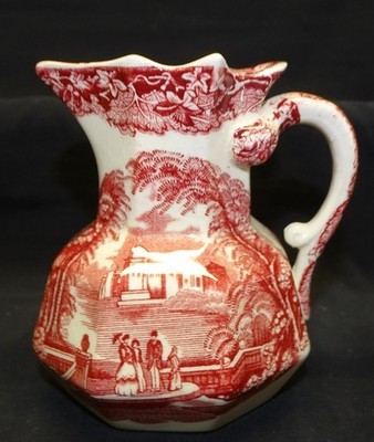Mason's Vista Hydra Cream Milk Pitcher / Jug Red 4 1/2''