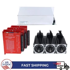 STEPPERONLINE 3 Axis Nema 23 Closed Loop Stepper Motor 425oz-in Kit for Robotic