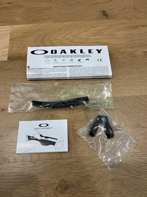 OAKLEY FLIGHT JACKET OEM REPLACEMENT NOSE PAD AND TEMPLE ARMS (STEEL/BLACK INK)