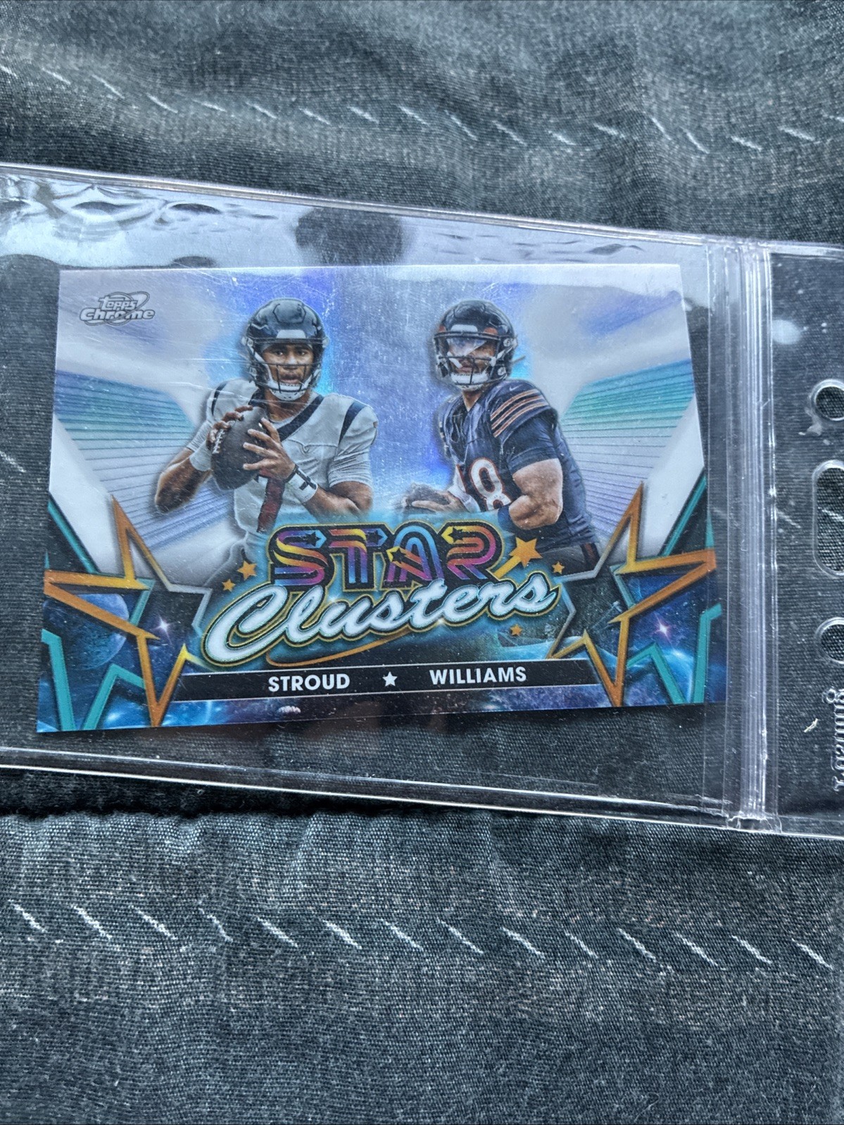 (2) Lot 2024 Topps Chrome Cosmic CJ Stroud Caleb Williams Star Clusters #SCL-8