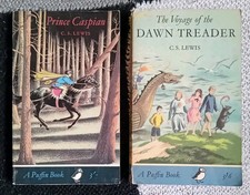 C S LEWIS Narnia Puffin 1st Ed  x 2: PRINCE CASPIAN (1962) + DAWN TREADER (1965)