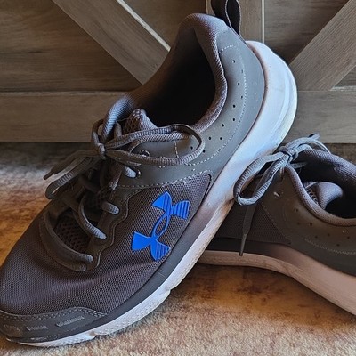 Under Armour Charged Assert 10 Mesh Low Top Lace-Up Sneakers Gray/Blue 3026175
