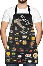 Italy Country Map Europe Cuisine Lover Kitchen Apron Italian Food Cooking
