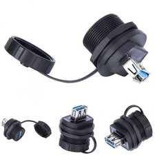 Waterproof USB Connector USB Socket USB 3.0 Dual Female Fire Resistance 1 Pc