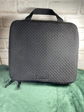 NWOT Vera Bradley Black Microfiber Large Travel Cosmetic Bag w/hanger