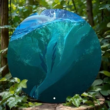 1pc 2D Lucas Anime Inspired Round Aluminum Wall Art- Rustic Metal Decoration Hom