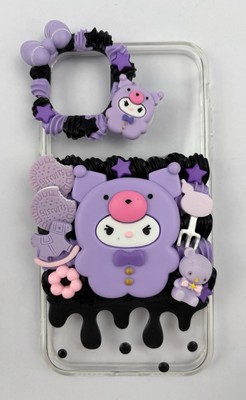 Handmade Sanrio Kuromi iPhone 11 Case Cute Kawaii Cellphone Cover