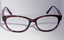 Jones New York J756 Eyeglass Frames 52-16 Tortoise Purple Oval Cat Eye