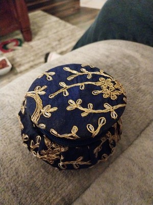 Jewelry Bangle Indian Silk Gift Box  2.5 In Tall 4.5in Wide 2in Depth