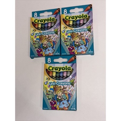 Crayola Uni-Crayons 8 Count Pick Your Pack Lot of 3 Unicorn Theme Nontoxic