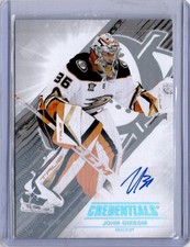 John Gibson Credentials Auto #36 2024-25 Upper Deck  [H114]