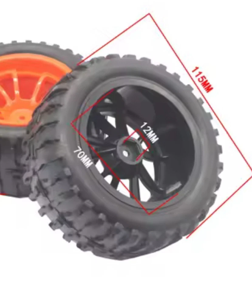 HSP 88015 1:10 Monster Truck Bigfoot HSP 94111 94108 94188 Set Of 4 Rims Tyres. - Image 4 of 4