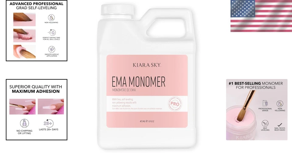 100% Cruelty-Free EMA Monomer Liquid – Universal Compatibility for Acrylics - Image 2 of 4