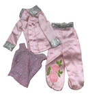 VTG Satin 'n Shine 1976 Marie Osmond outfit #9824 Pink satin silver thread