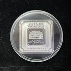 Geiger Edelmetalle 1 oz .999 Fine Silver Square Bar Schloss Guldengossa RAW
