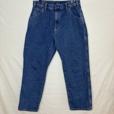 Dickies Carpenter Jeans Blue Denim Hammer Loop 32x29 Work Pants Grunge Utility