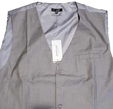 Zeroyaa Vest Mens Size 3XL Beige Solid Dress Tux Tuxedo Suit Formal NWT New ++++