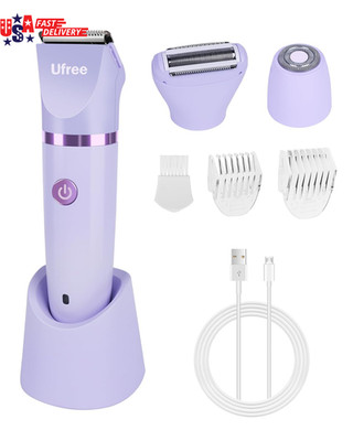 Bikini Trimmer Electric Razors for Women, Rechargeable Pubic Body Hair Trimmer E