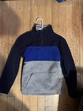 The Children's Place Sweatshirt Youth Boy's Blue Gray Black Size 5/6 S 1/4 Zip