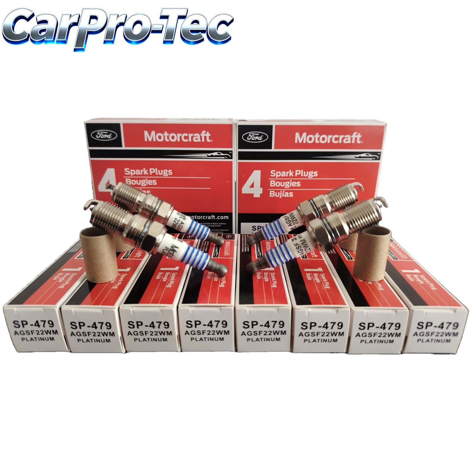 8X NEW SP479 Platinum Spark Plugs AGSF22WM For Ford Motorcraft 5.4L 6.8L SP-479
