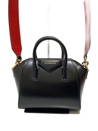GIVENCHY Shoulder Bag ANTIGONA TOY Leather BLK Plain Used