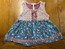 Matilda Jane Gabriella Sara Top Girls Friends Forever Floral Shirt Size 4