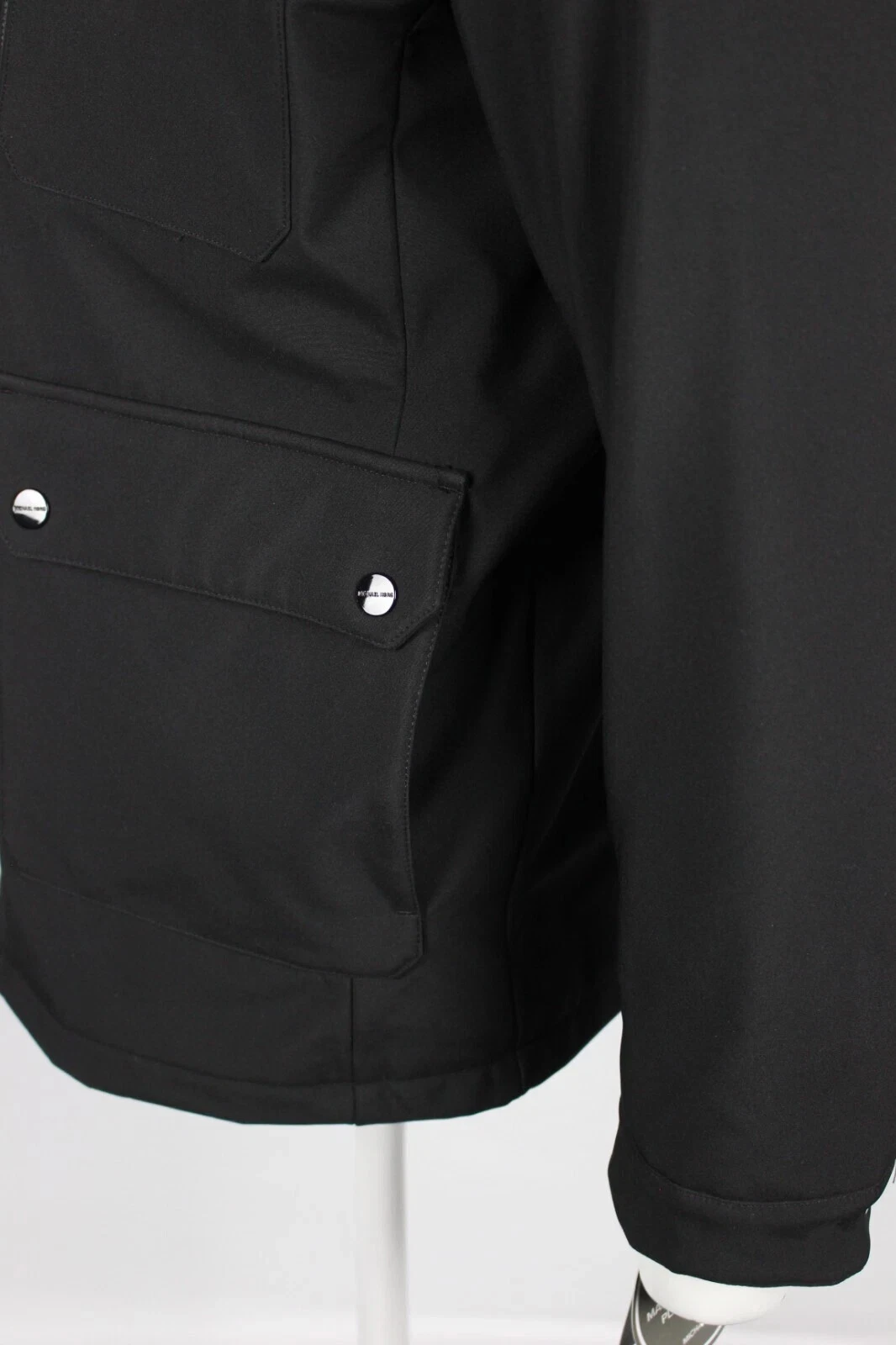 Michael Kors Cappotto Uomo Giacca Foderato con Cappuccio Tasche M Medium Nero Softshell