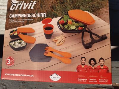NEU 11tlg. Outdoor Campinggeschirr Set  für Zelten Urlaub Reise Ausflug Picknick