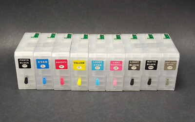 Refillable 9pc Ink Cartridge fo Epson Stylus Pro 3880 Printer DTF K3 Pigment Ink