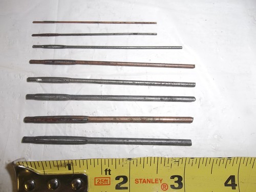 LOT of 13 MILLING GARAGE WORK DRILL HOLE LATHE HAND TAPER REAMER END MILL - Picture 3 of 3