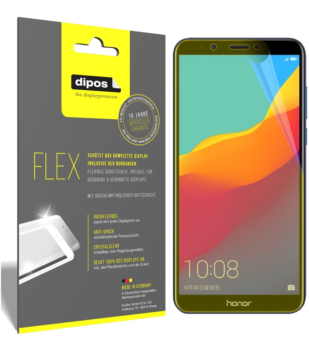 Dipos - 2x Pellicola Protettiva Antiriflesso Compatibile Con Honor 9x Pellicola Di Protezione 4051837416249