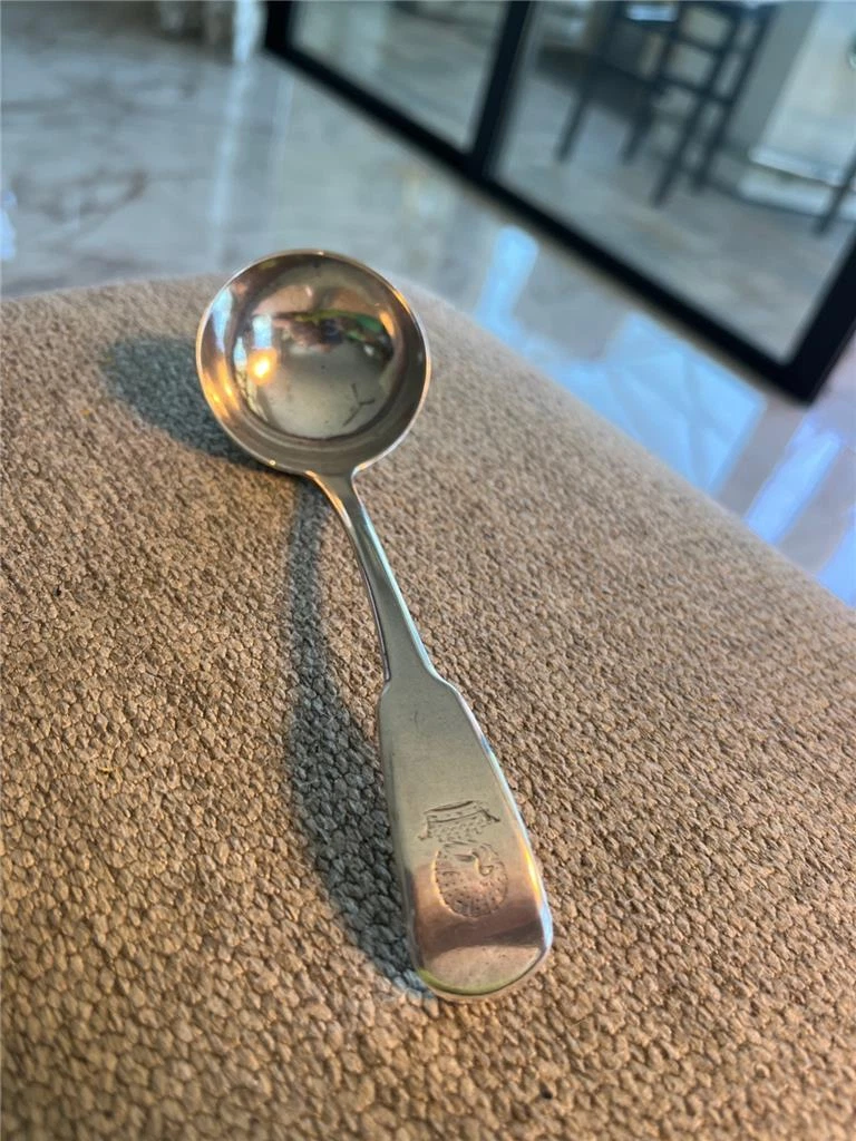 Solid Silver Cream Ladle. James Hicks, Exeter England, 1817