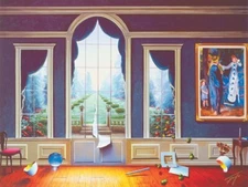 FERJO GICLEE ON CANVAS  "THE BLUE ROOM"  40" x 30"