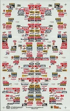 NASCAR DECAL 1999 NASCAR / BUSCH GROUPED STOCK CAR FENDER CONTINGENCIES 