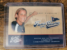 2004 Donruss Leather & Lumber Abby Wambach Fans of the Game RC #FG-4 Red Sox