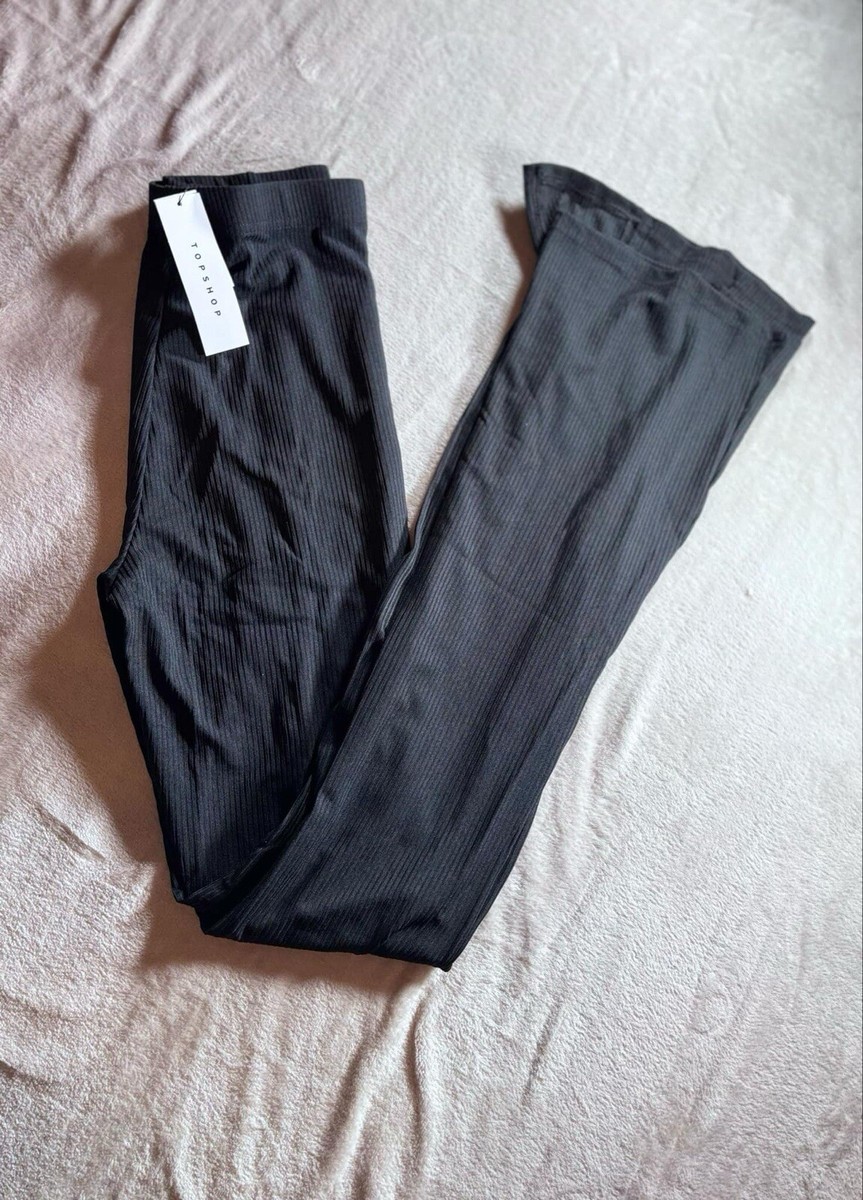 Flare Pants Black Ribbed Trousers Topshop Topshop Skinny Ribbed