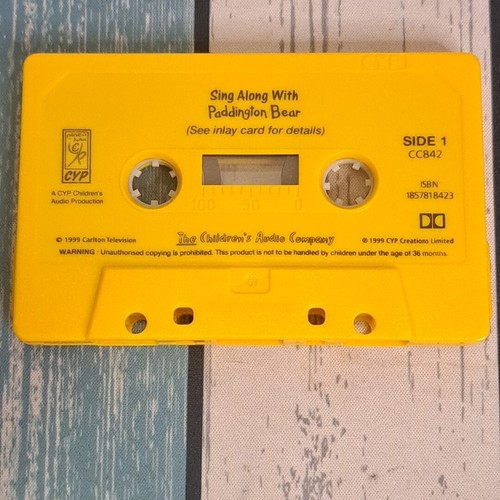 Sing Along With Paddington Bear Tape Cassette COMPLETE! 1999 Yellow Tape - VG+ - Picture 5 of 9